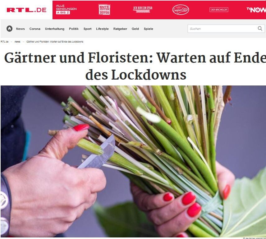 Wachsende Öffentlichkeit für die Probleme der Gärtner und Floristen