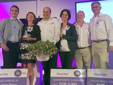 Das Gewinnerteam von Selecta one (von links): Sebastian Mainz, Anita Stver, Ton de Bresser, Andrea Dohm, Richard Petri, Henk Dresselhuys.