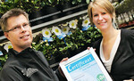 Stolz auf die bestandene MP S-Florimark GTP Zertifizierung: Marion Wolf und Marcel Hoogland von GA SA Germany.