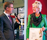 Petra Gentsch (Klee Gartecenter in Jena, Gewinner 2012/13) und
Trainer Alexander Limbrock, der dort das Inhouse-Seminar hielt